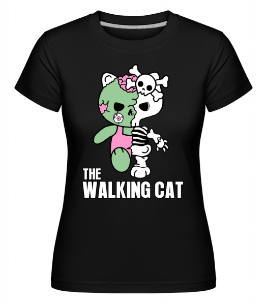 The Walking Cat - Shirtinator Frauen T-Shirt - Schwarz - Vorn