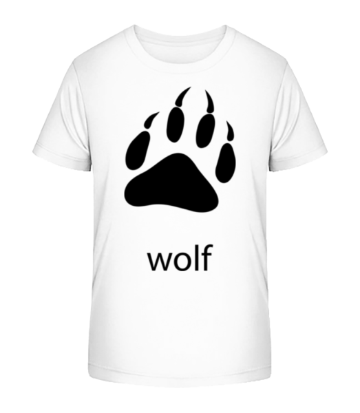 Wolf Paw - Kinder Bio T-Shirt Stanley Stella - Weiß - Vorne