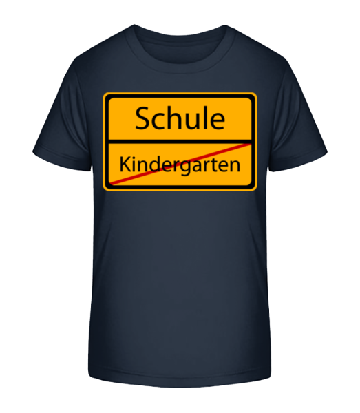 Schule Kindergarten Vorbei - Kinder Bio T-Shirt Stanley Stella - Marine - Vorne