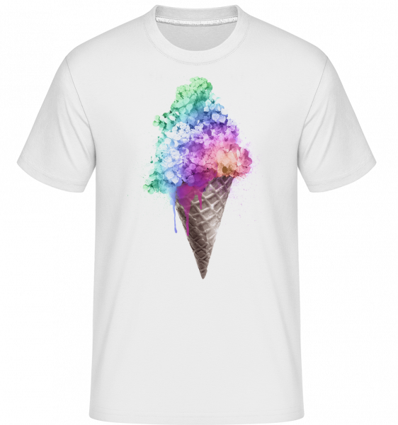 Regenbogen Eis - Shirtinator Männer T-Shirt - Weiß - Vorn