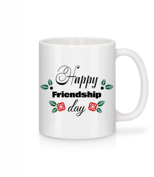 Happy Friendship Day - Mug en céramique blanc - Blanc - Devant