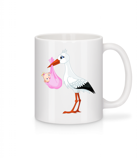 Storch Bringt Baby - Tasse - Weiß - Vorn