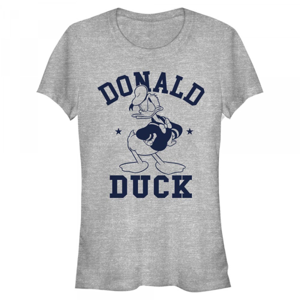 Disney - Mickey Mouse - Donald Duck Donald Goes To College - Femme T-shirt - Gris chiné - Devant