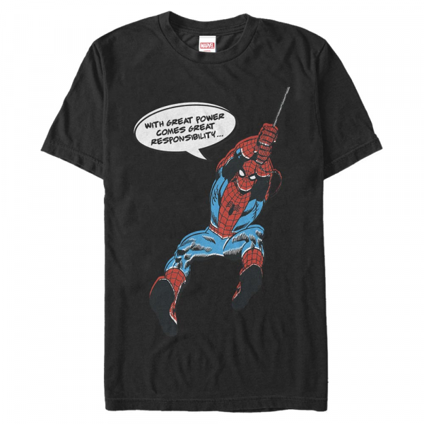 Marvel - Spider-Man - Spider-Man Vintage Spider - Homme T-shirt - Noir - Devant