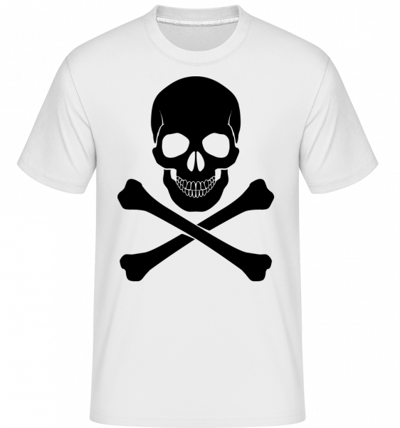 Totenkopf Und Knochen - Shirtinator Männer T-Shirt - Weiß - Vorn