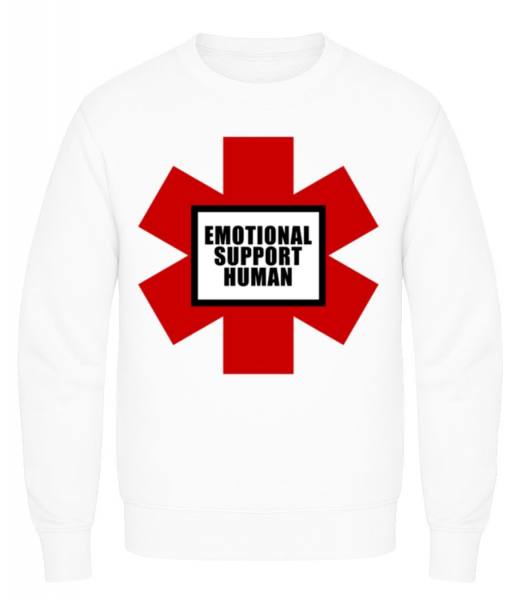 Emotional Support Human - Männer Pullover - Weiß - Vorne