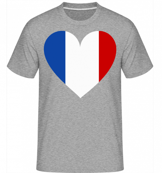 France Cœur -  T-Shirt Shirtinator homme - Gris chiné - Devant