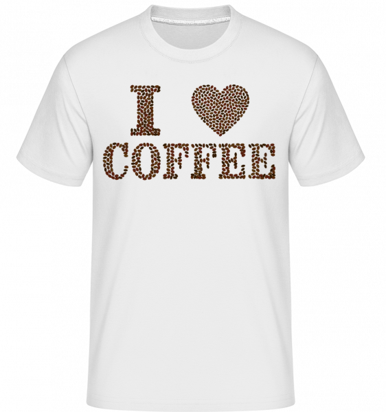 I Love Coffee - Shirtinator Männer T-Shirt - Weiß - Vorn