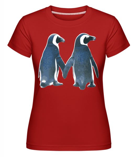 Couple De Pingouins -  T-shirt Shirtinator femme - Rouge - Devant