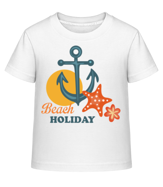 Beach Holiday Logo - T-shirt shirtinator Enfant - Blanc - Devant