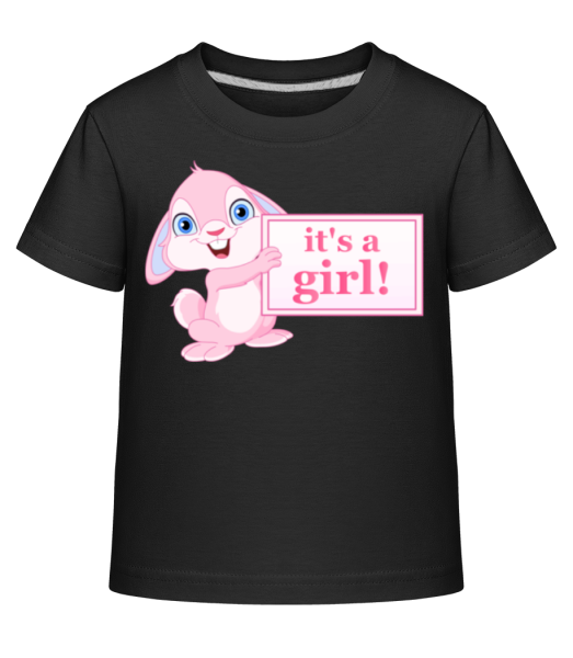 It's A Girl Rabbit - T-shirt shirtinator Enfant - Noir - Devant