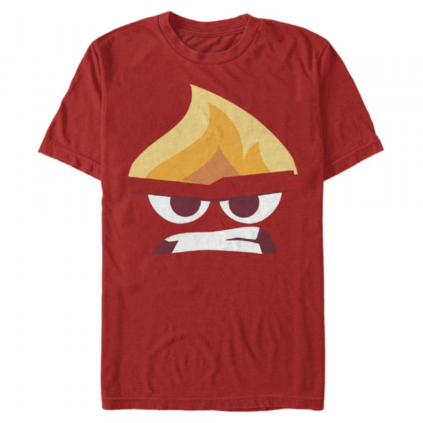 Pixar - Vice Versa - Anger Angry Face - Homme T-shirt - Rouge - Devant