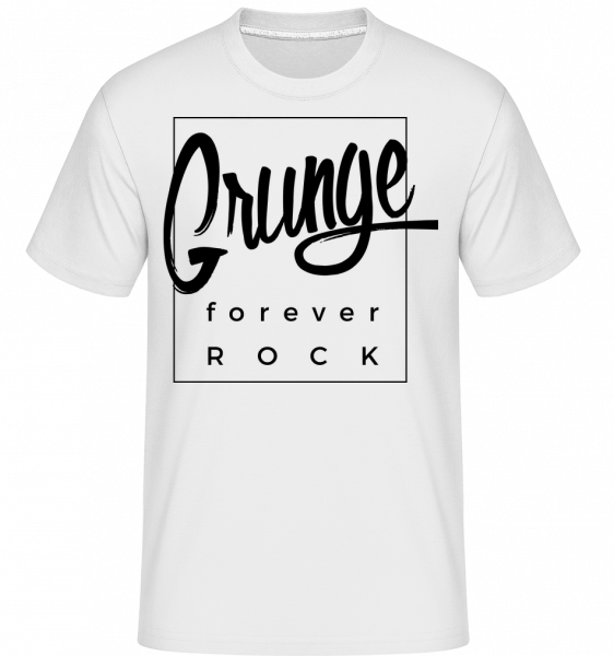 Grunge Forever Rock - Shirtinator Männer T-Shirt - Weiß - Vorn
