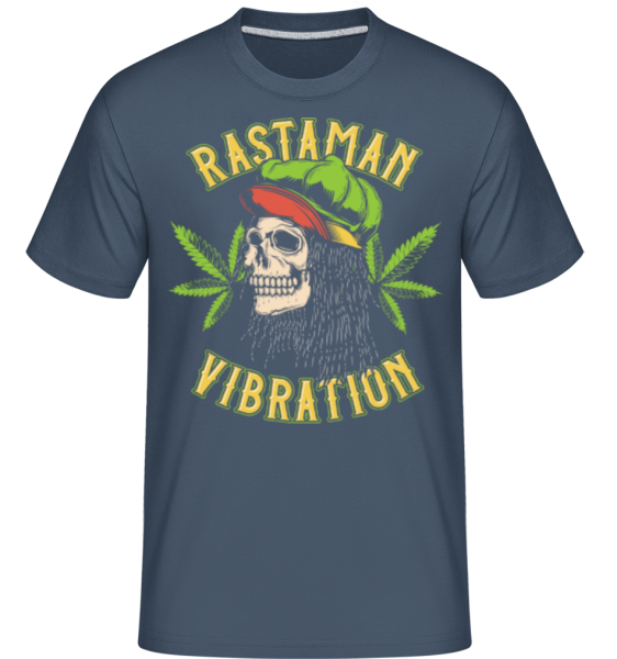 Rastaman Vibration -  T-Shirt Shirtinator homme - Bleu denim - Devant