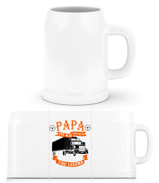 Papa The Legend - Chope de bière - Blanc - Devant