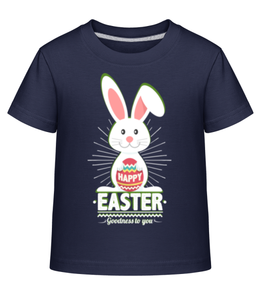 Happy Easter Logo - Kinder Shirtinator T-Shirt - Marine - Vorne