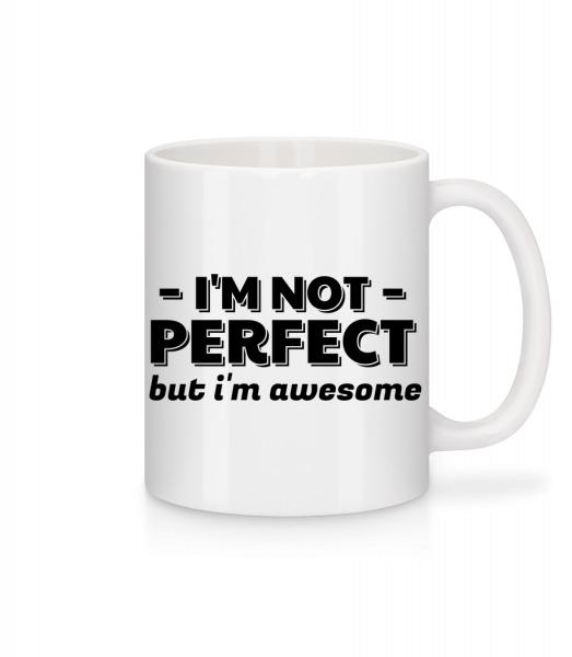 I'm Not Perfect - Mug en céramique blanc - Blanc - Devant