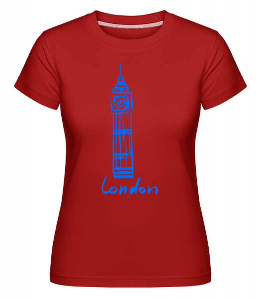 Signe De Tour De Londres -  T-shirt Shirtinator femme - Rouge - Devant