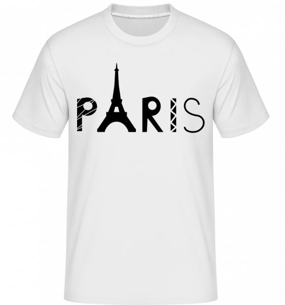 Paris France -  T-Shirt Shirtinator homme - Blanc - Devant