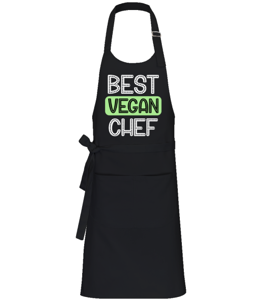 Best Vegan Chef - Tablier professionnel - Noir - Devant