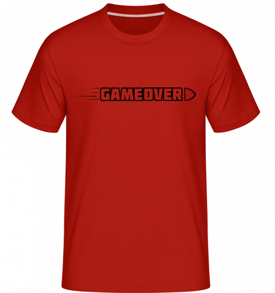 Game Over Simple Sign -  T-Shirt Shirtinator homme - Rouge - Devant