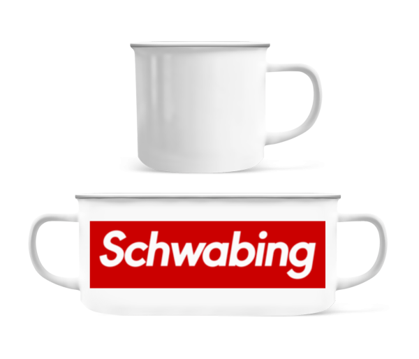 Schwabing - Emaille-Tasse - Weiß - Vorne