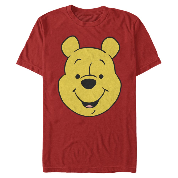Disney Classics - Winnie Puuh - Medvídek Pú WinniePooh Big Face - Männer T-Shirt - Rot - Vorne