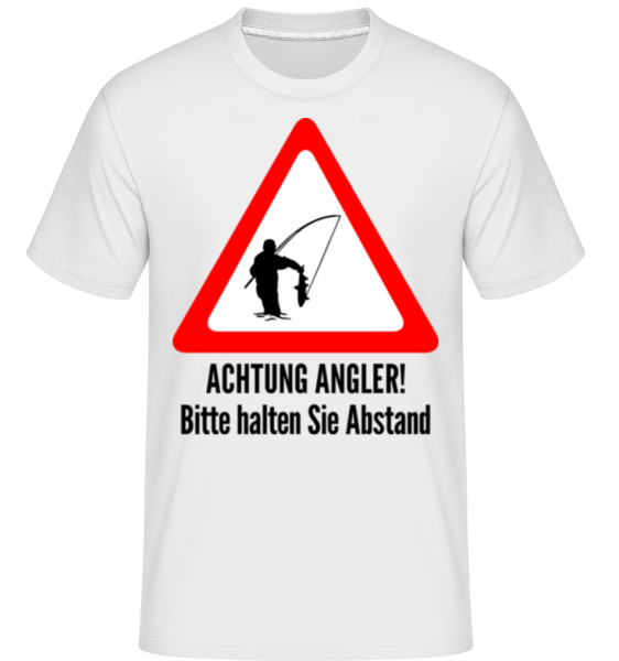 Achtung Angler - Shirtinator Männer T-Shirt - Weiß - Vorne