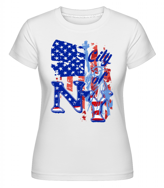 City Of NY -  T-shirt Shirtinator femme - Blanc - Devant