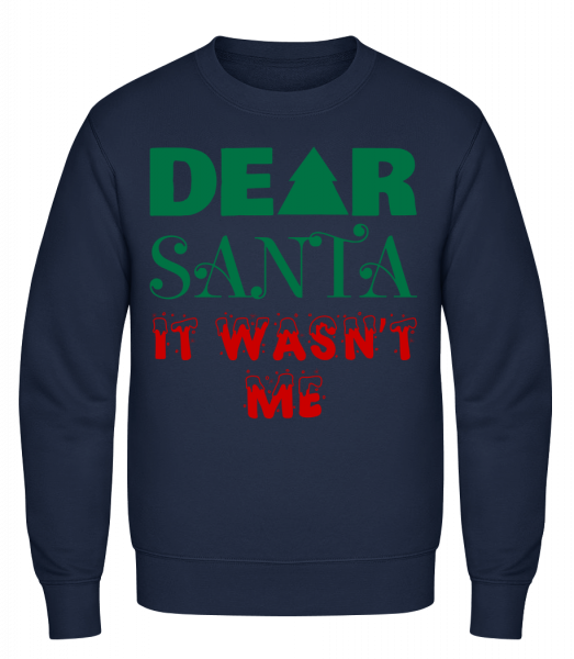 Dear Santa It Wasn't Me - Männer Pullover - Marine - Vorn