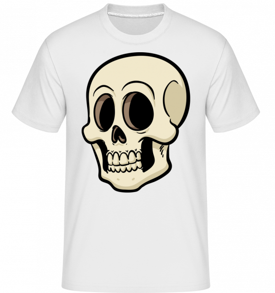 Comic Totenkopf - Shirtinator Männer T-Shirt - Weiß - Vorn