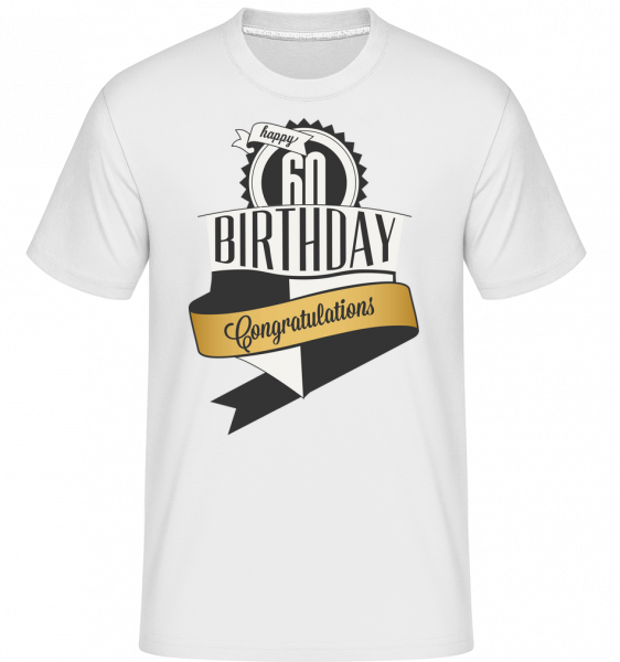 60 Birthday Congrats - Shirtinator Männer T-Shirt - Weiß - Vorn