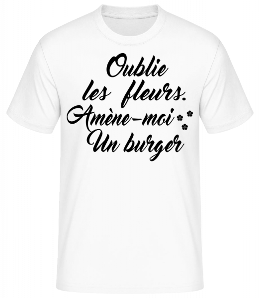 Amène-Moi Un Burger - T-shirt standard Homme - Blanc - Devant