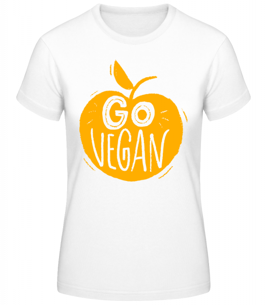 Go Vegan - T-shirt standard femme - Blanc - Devant
