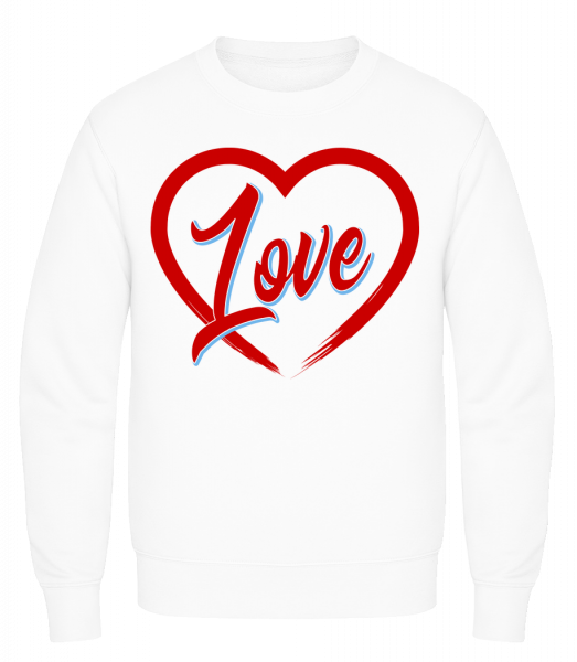 Heart Love - Männer Pullover AWDis - Weiß - Vorn