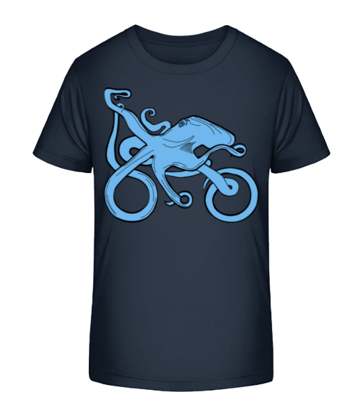 Motorcycle Octopus - T-shirt bio Enfant Stanley Stella - Bleu marine - Devant