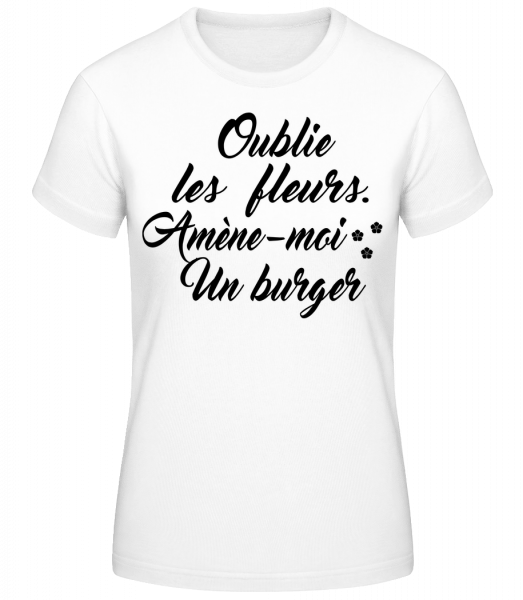 Amène-Moi Un Burger - T-shirt standard Femme - Blanc - Devant