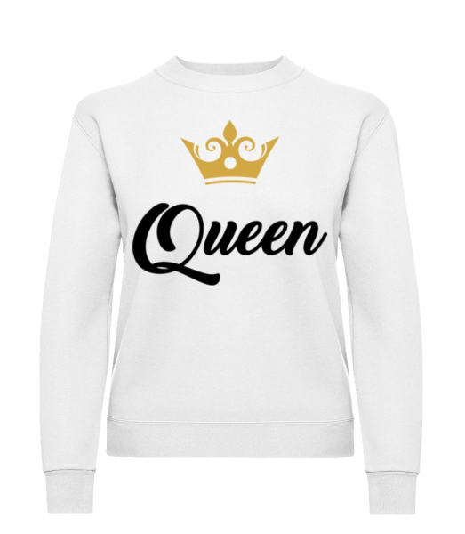 Queen - Frauen Pullover - Weiß - Vorne