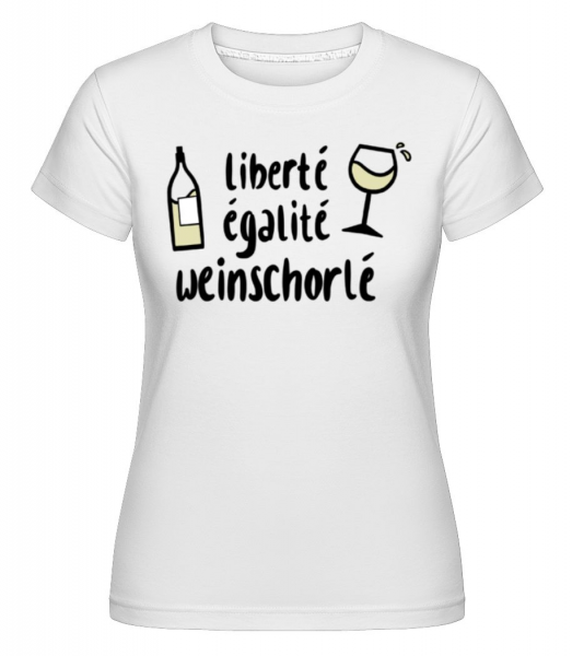 Liberte Egalite Weinschorle - Shirtinator Frauen T-Shirt - Weiß - Vorne