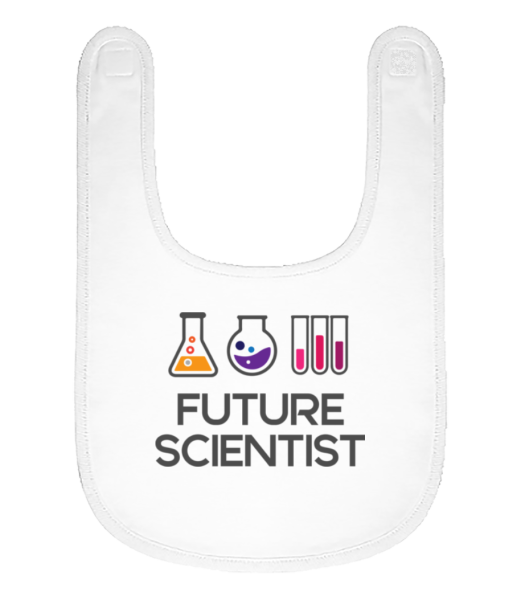 Future Scientist - Bavoir Bébé bio - Blanc - Devant