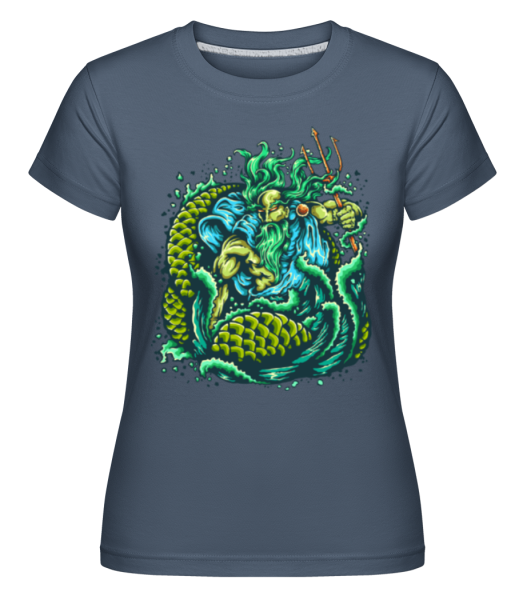 God Of The Sea -  T-shirt Shirtinator femme - Bleu denim - Devant