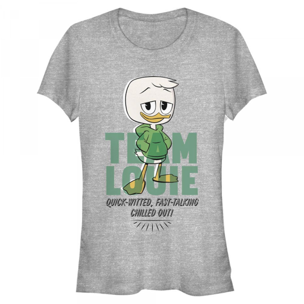 Disney Classics - Ducktales - Louie Team Green - Frauen T-Shirt - Grau meliert - Vorne