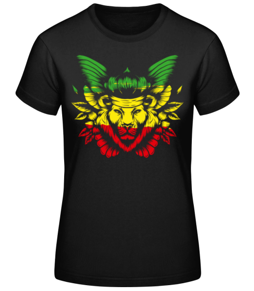 Lion De reggae - T-shirt standard Femme - Noir - Devant