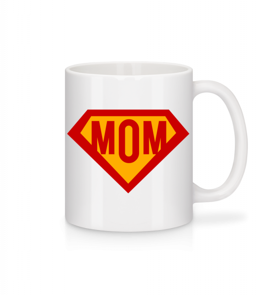 Mom Superhero - Mug en céramique blanc - Blanc - Devant