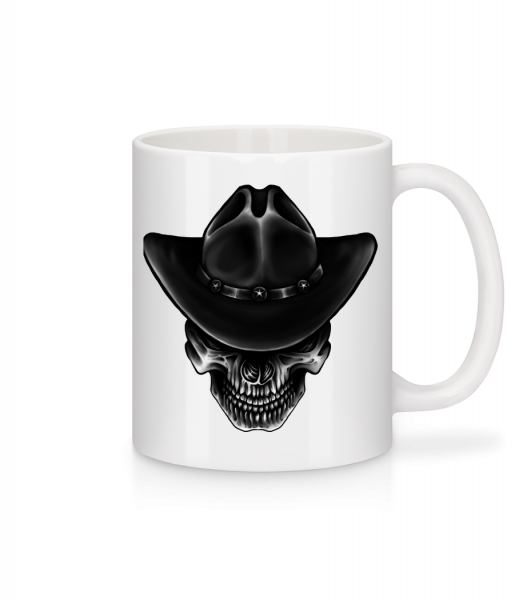 Cowboy Skull - Mug en céramique blanc - Blanc - Devant