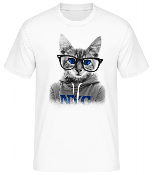 Cat NCY - T-shirt standard Homme - Blanc - Devant