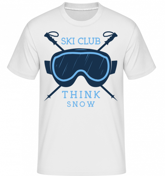 Ski Club Think Snow Icon - Shirtinator Männer T-Shirt - Weiß - Vorn