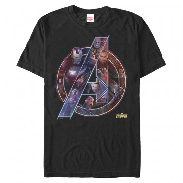 Marvel - Avengers Infinity War - Skupina Team Neon - Männer T-Shirt - Schwarz - Vorne