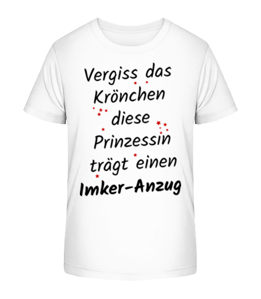 Prinzessin Trägt Imker-Anzug - Kinder Bio T-Shirt Stanley Stella - Weiß - Vorne