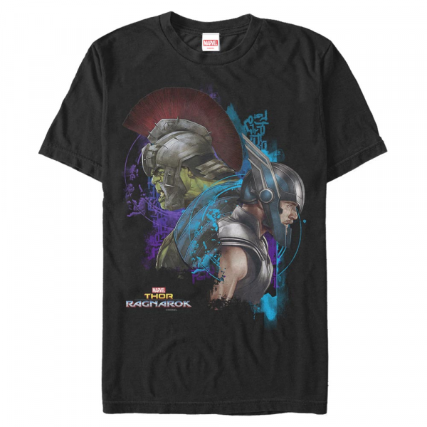 Marvel - Thor Ragnarok - Hulk & Thor Warriors - Homme T-shirt - Noir - Devant